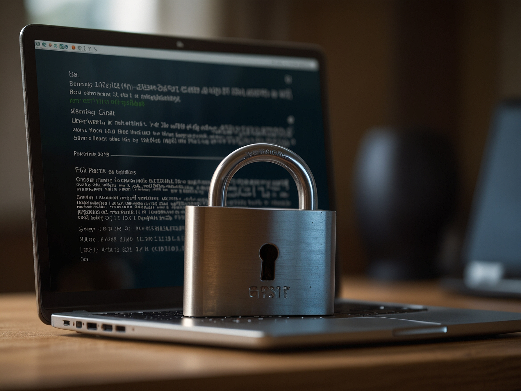 User logging in securely
