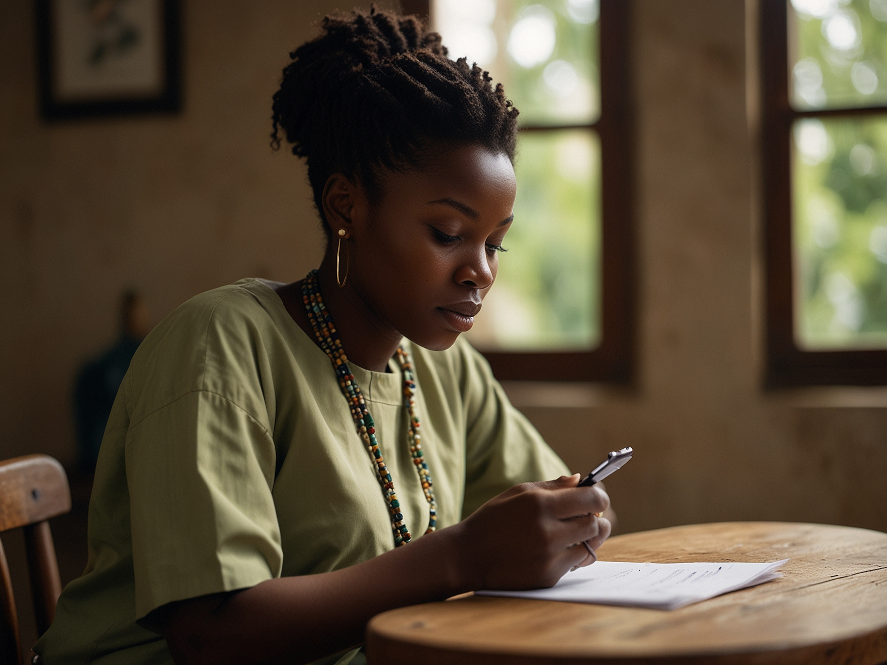 Person registering via mobile